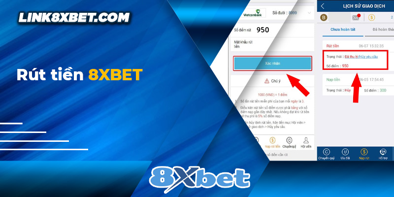 8xbet rút tiền nhanh chóng